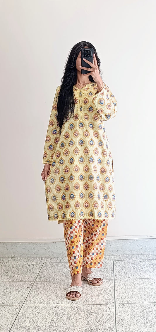 2 PC Soft Lawn (Stitched)