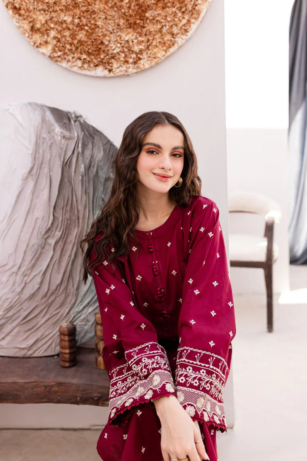 Amal 2PC - Embroidered Stitched