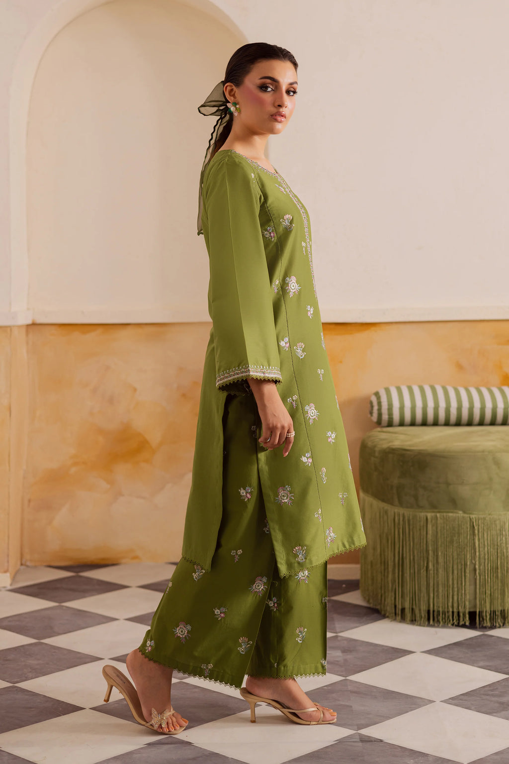 Zimal 2PC - Embroidered Stitched