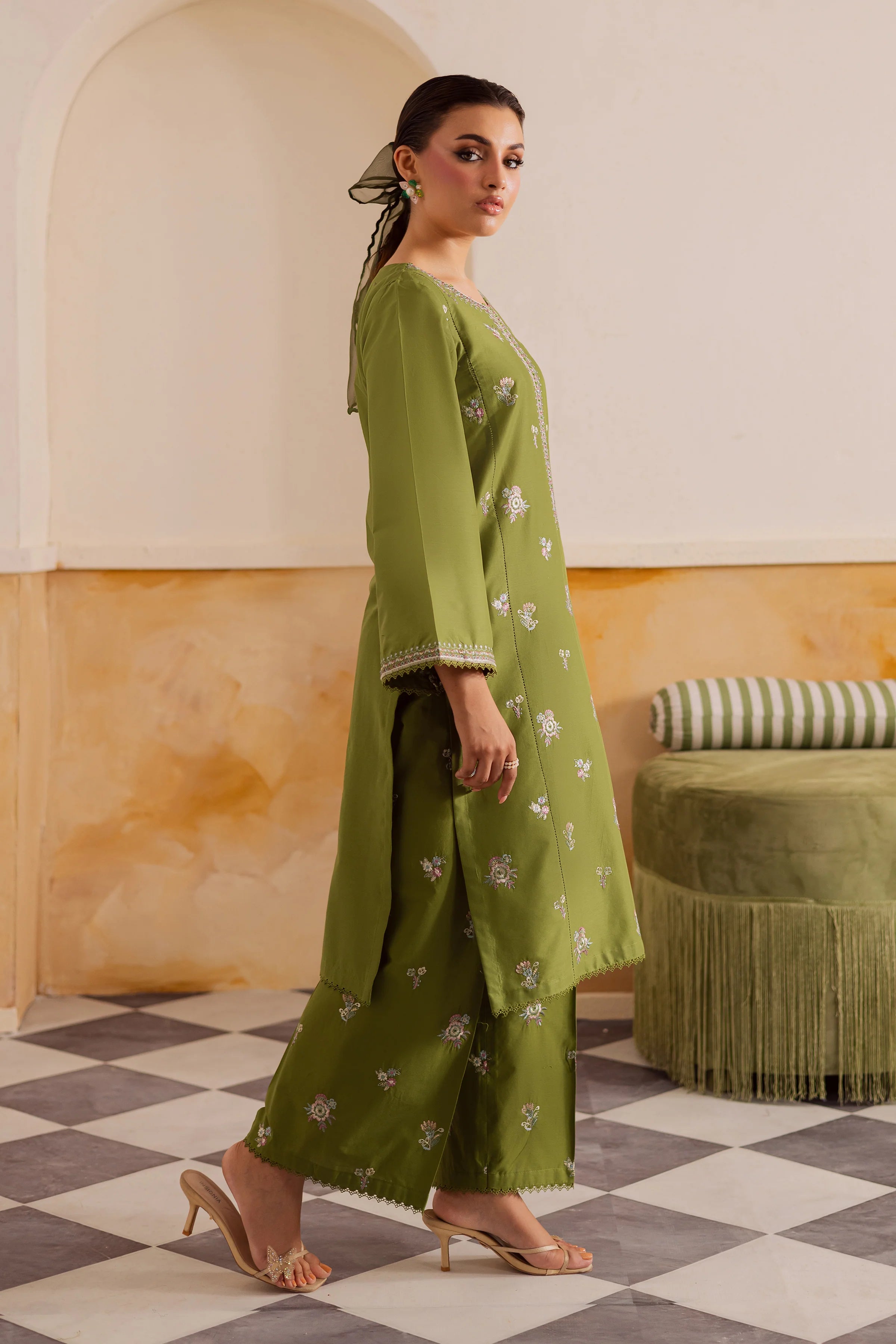 Zimal 2PC - Embroidered Stitched
